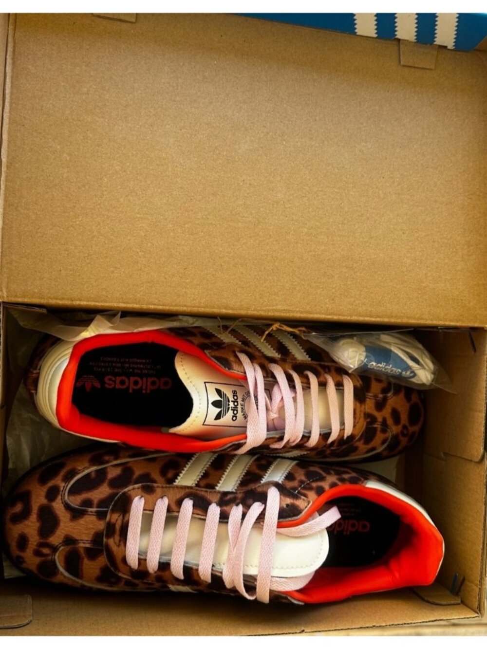 Adidas Samba OG Red Leopard Print Striped Trainers Sneakers Mens 9.5 Womens 10.5 - Picture 6 of 15